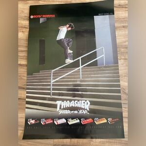 Bones bearings Thrasher skateboard poster
Powell Peralta tony hawk vans HUF